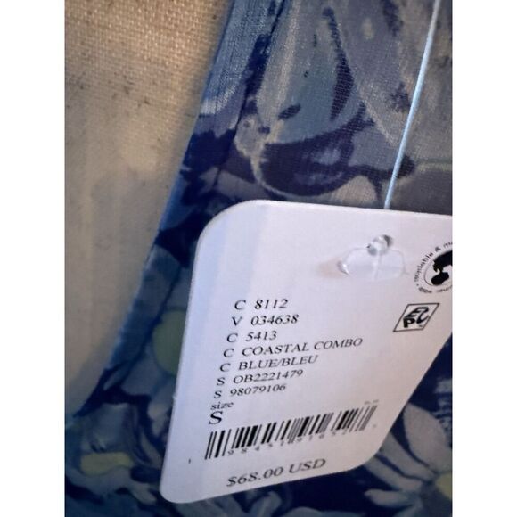 Free People Top Womens Small Blue Floral Boho Sleeveless Ruffle Tiered Summer - Picture 5 of 8